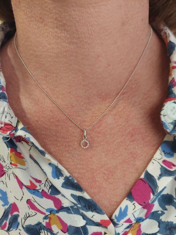 COLLIER MODERNE DIAMANTS — vue 2