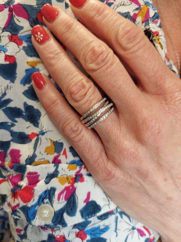 BAGUE ENTRELACÉE DIAMANTS — vue 2