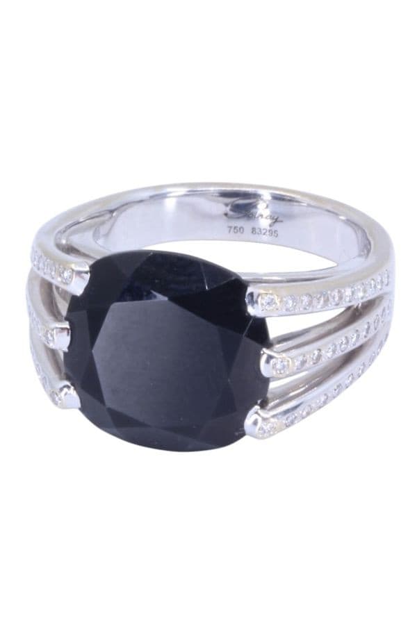 BAGUE POIRAY "FIL" ONYX ET DIAMANTS — vue 5