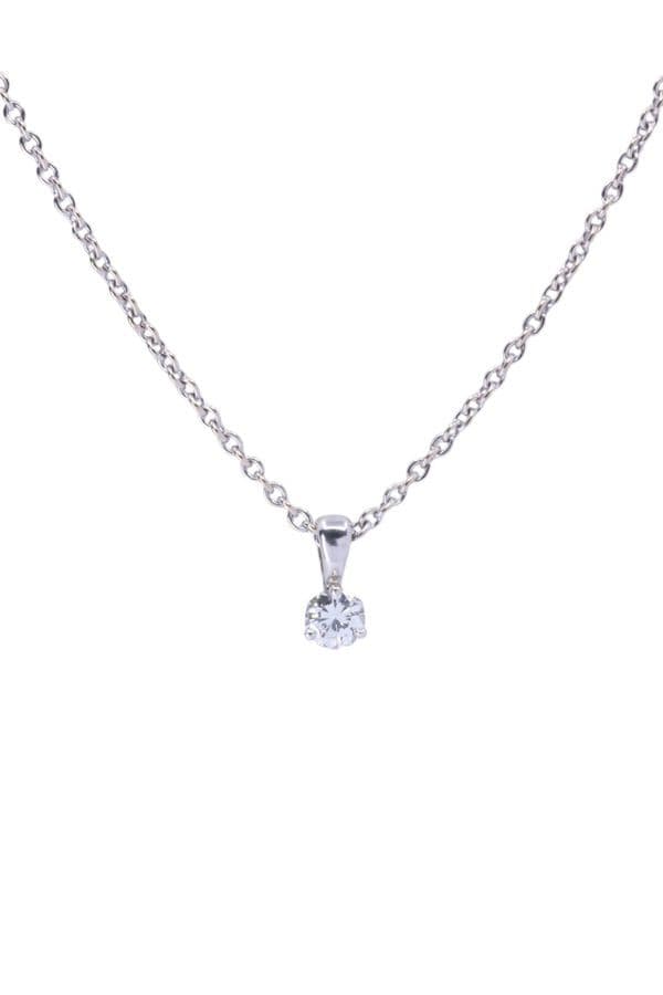 COLLIER DIAMANT SOLITAIRE 0.30 CARAT — vue 3