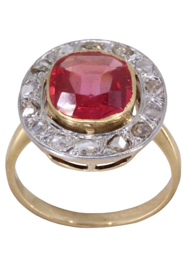 POMPADOUR ART-NOUVEAU RUBIS ET DIAMANTS — vue 1