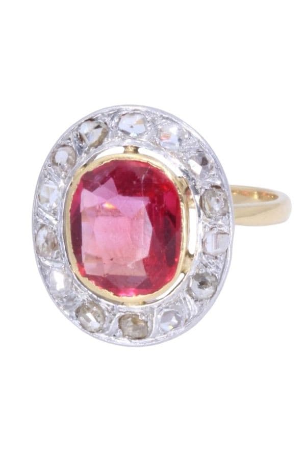 POMPADOUR ART-NOUVEAU RUBIS ET DIAMANTS — vue 6