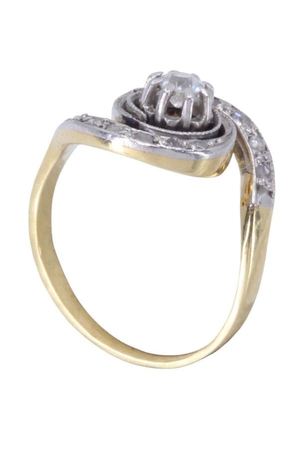 BAGUE TOURBILLON DIAMANTS ART-NOUVEAU — vue 5