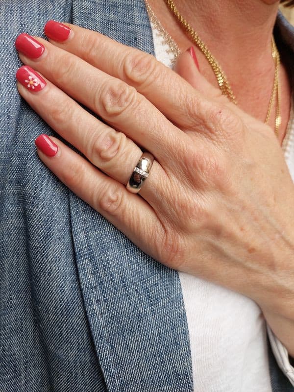 BAGUE MODERNE DIAMANTS — vue 2