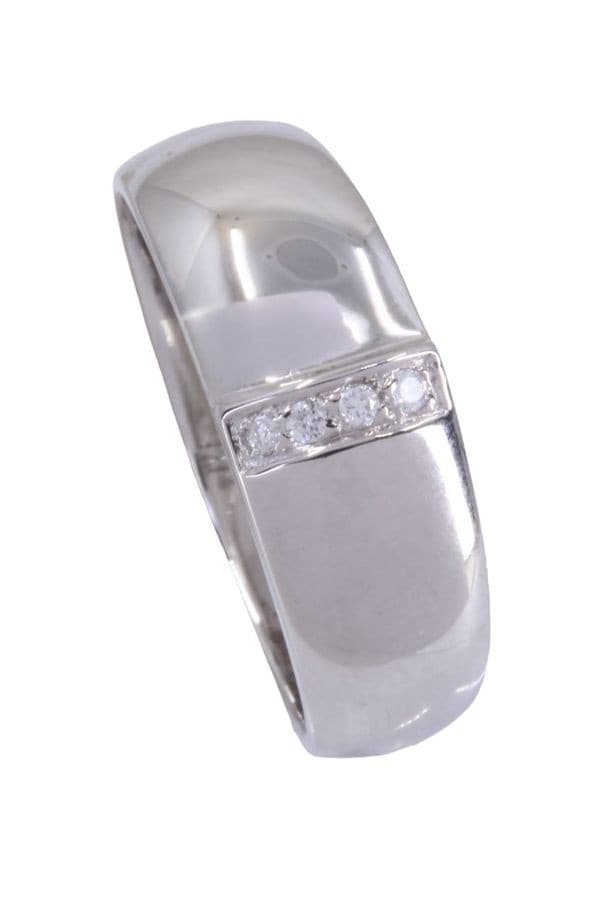 BAGUE MODERNE DIAMANTS — vue 3