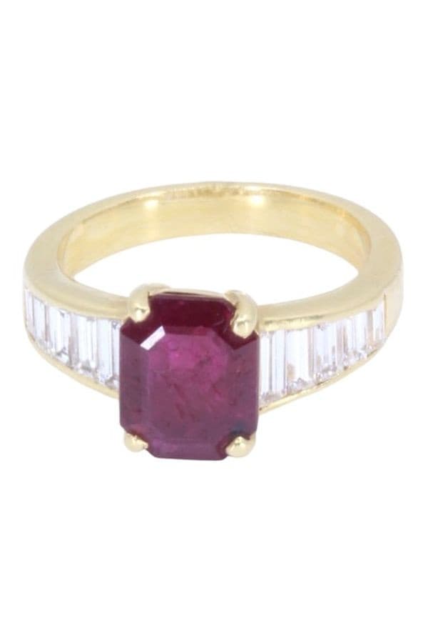 BAGUE MODERNE RUBIS ET DIAMANTS — vue 6