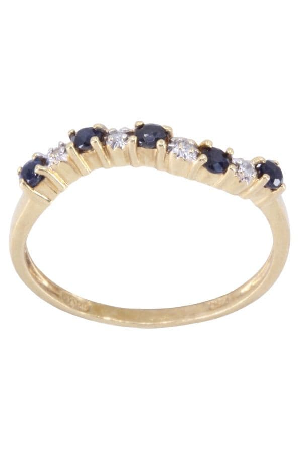 BAGUE SAPHIRS ET DIAMANTS — vue 1