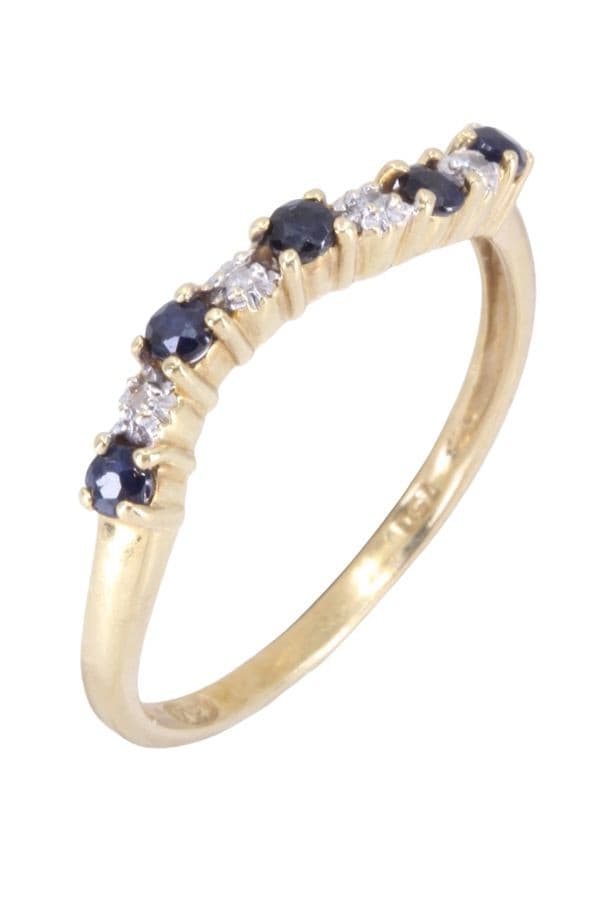 BAGUE SAPHIRS ET DIAMANTS — vue 3