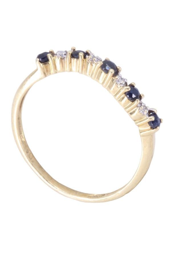 BAGUE SAPHIRS ET DIAMANTS — vue 5