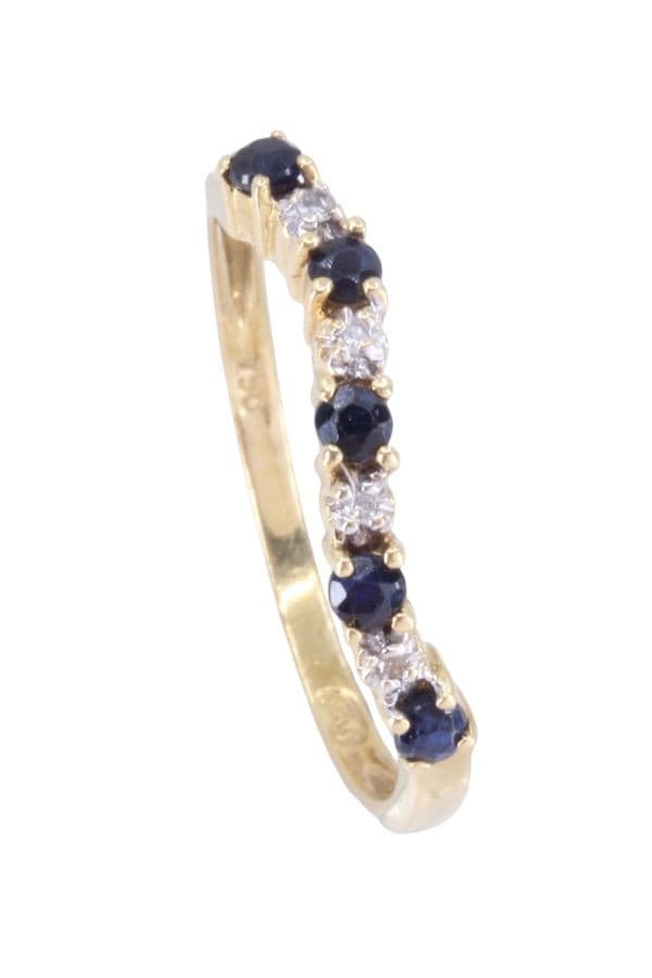 BAGUE SAPHIRS ET DIAMANTS — vue 4