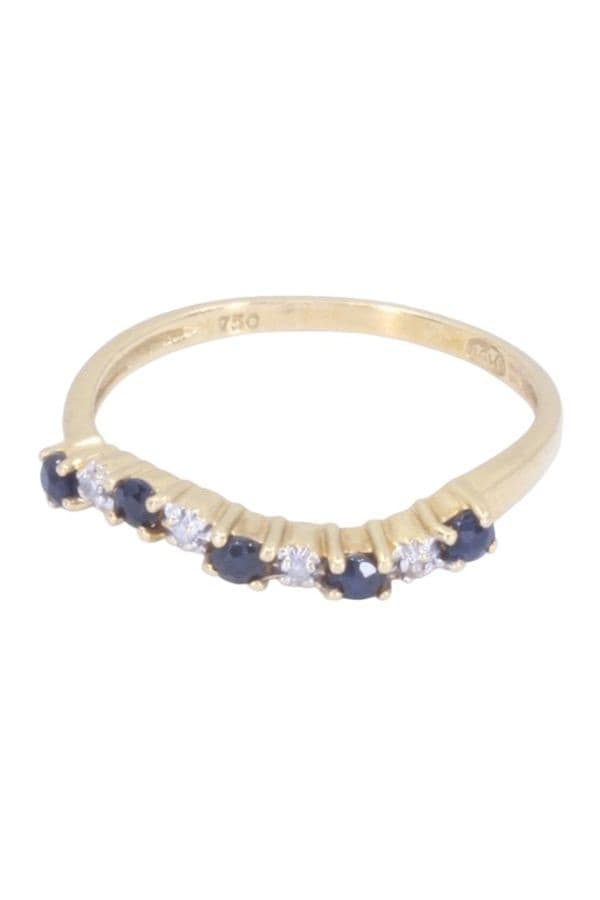 BAGUE SAPHIRS ET DIAMANTS — vue 6