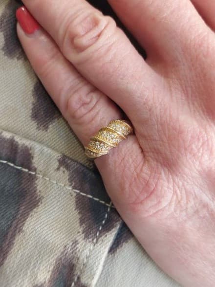 BAGUE JONC DIAMANTS — vue 2