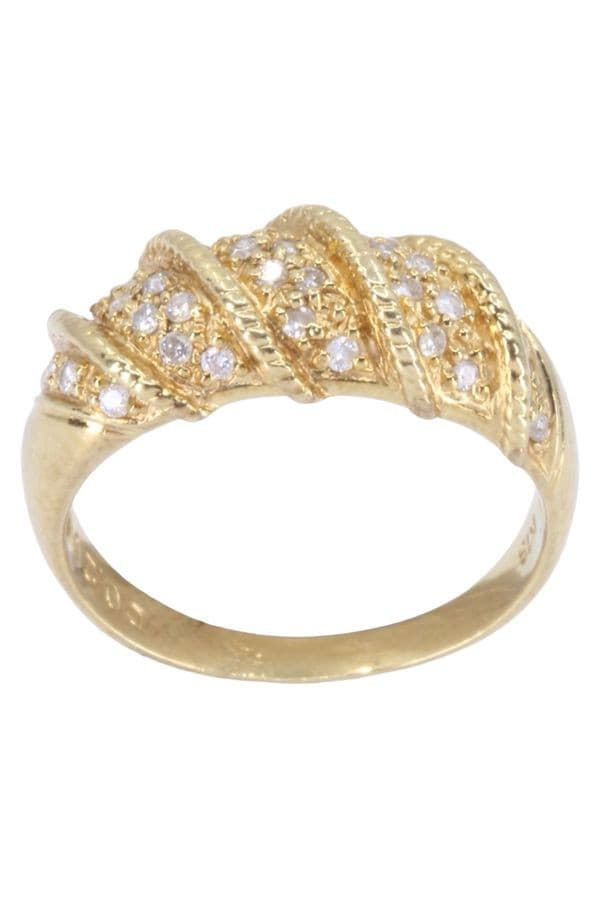 BAGUE JONC DIAMANTS — vue 1