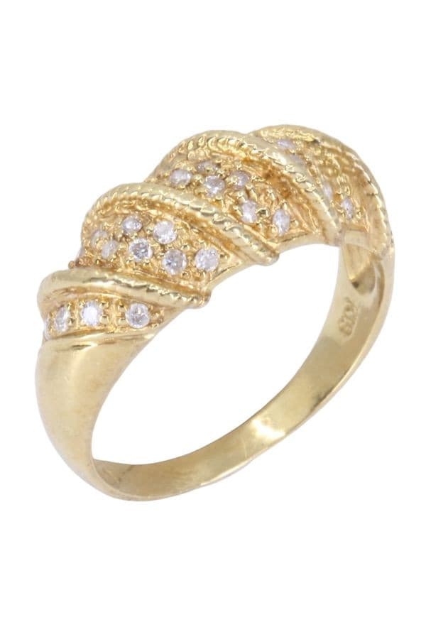 BAGUE JONC DIAMANTS — vue 5