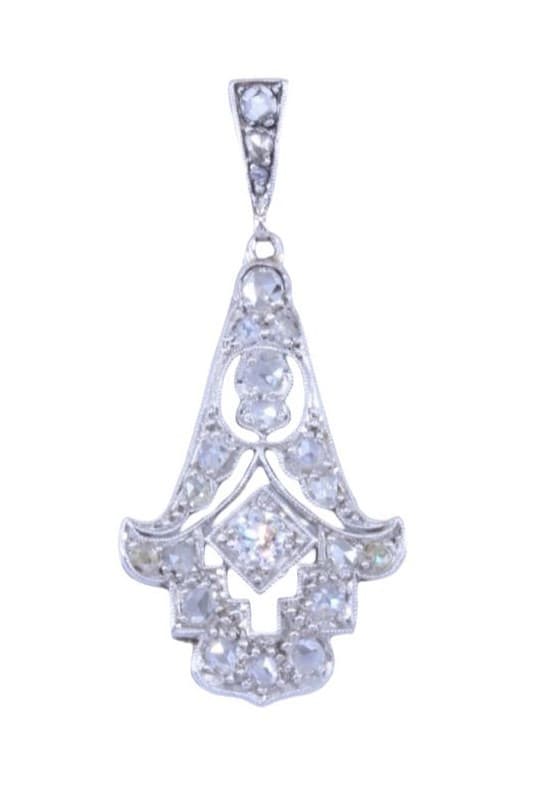 PENDENTIF ART-DÉCO DIAMANTS — vue 1
