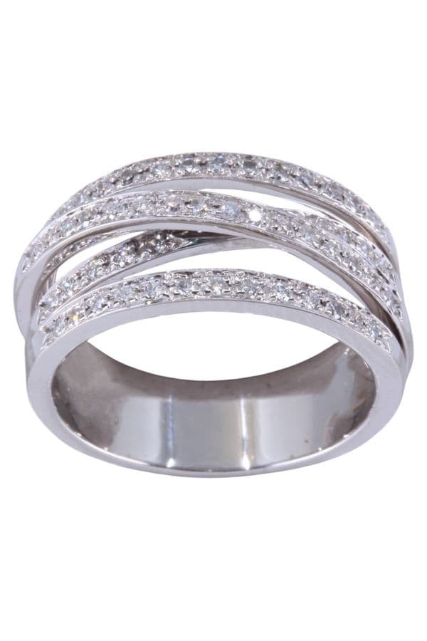 BAGUE ENTRELACÉE DIAMANTS — vue 1