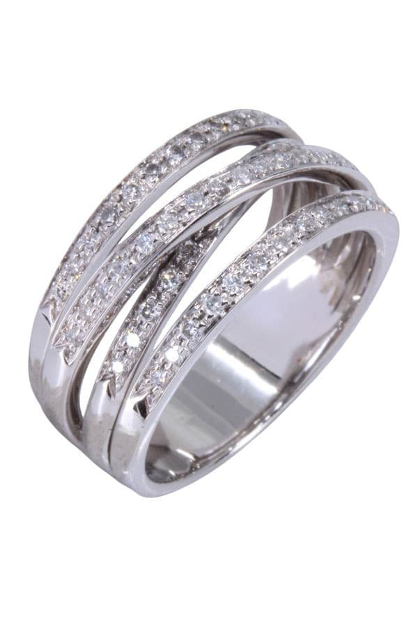 BAGUE ENTRELACÉE DIAMANTS — vue 3