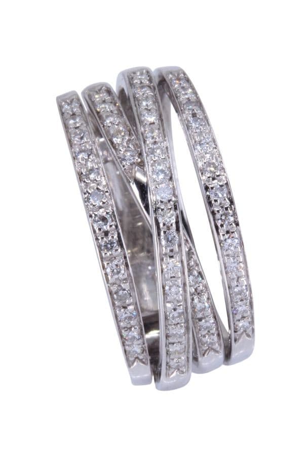 BAGUE ENTRELACÉE DIAMANTS — vue 4