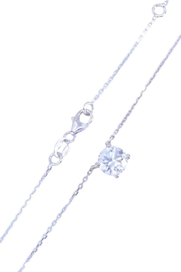 COLLIER DIAMANT SOLITAIRE 1.05 CARAT — vue 4