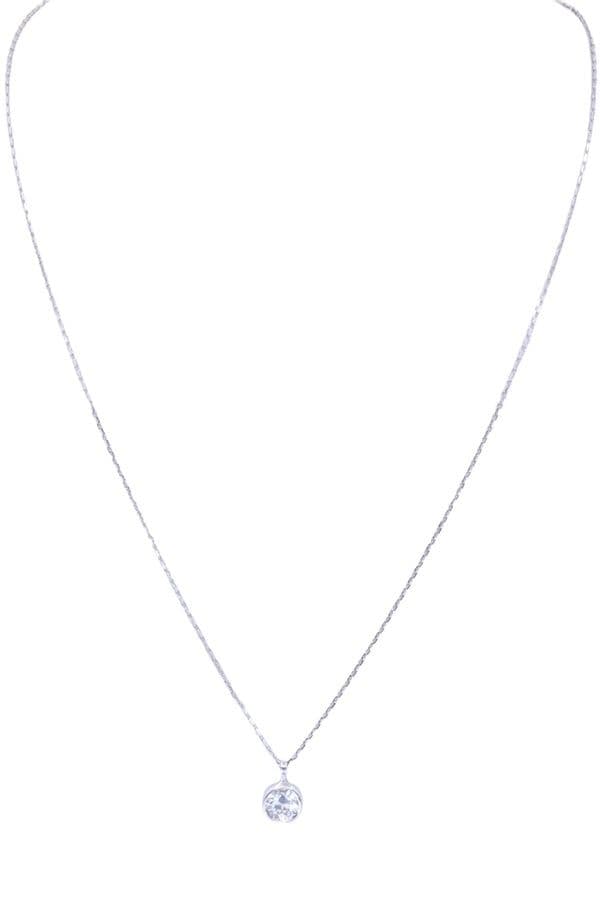 COLLIER DIAMANT SOLITAIRE 0.80 CARAT — vue 1