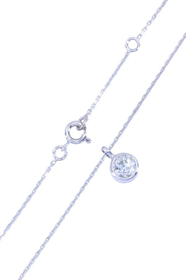 COLLIER DIAMANT SOLITAIRE 0.80 CARAT — vue 4