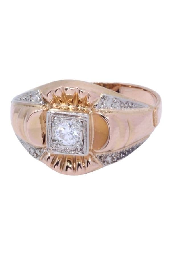 SOLITAIRE DIAMANT ANNÉES 50 — vue 4