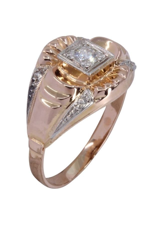 SOLITAIRE DIAMANT ANNÉES 50 — vue 5