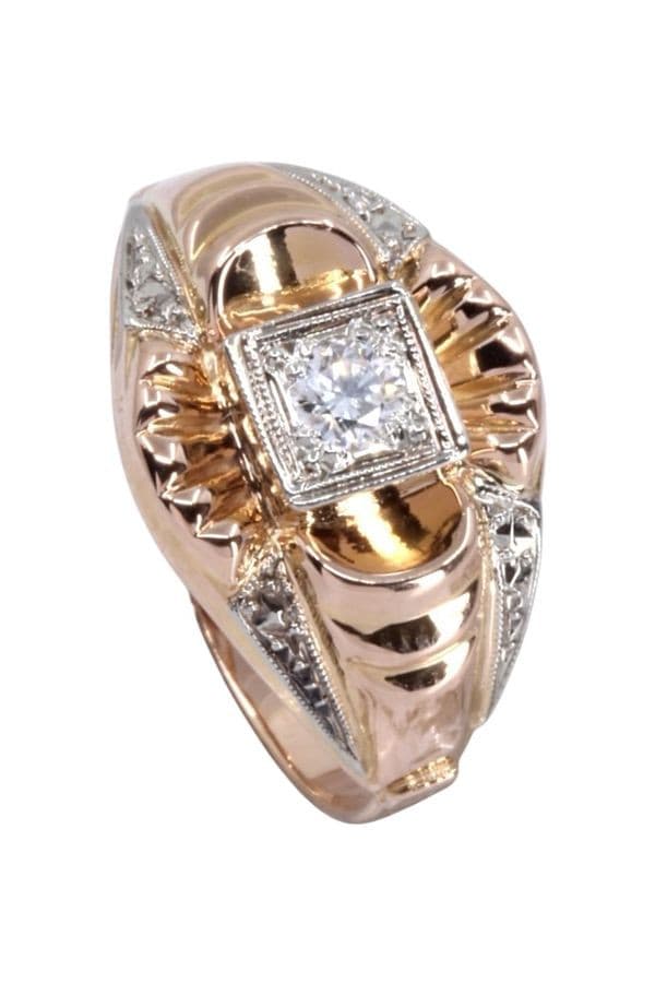 SOLITAIRE DIAMANT ANNÉES 50 — vue 3