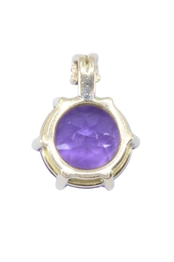 PENDENTIF MODERNE AMÉTHYSTE ET DIAMANT — vue 3