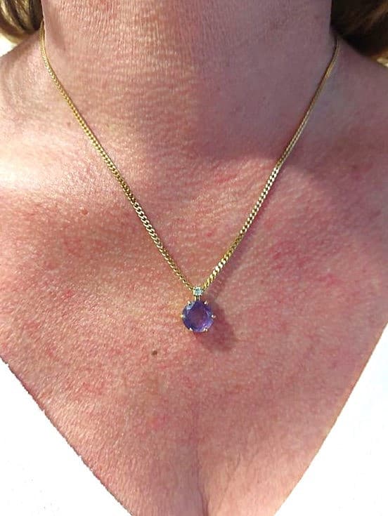 PENDENTIF MODERNE AMÉTHYSTE ET DIAMANT — vue 2
