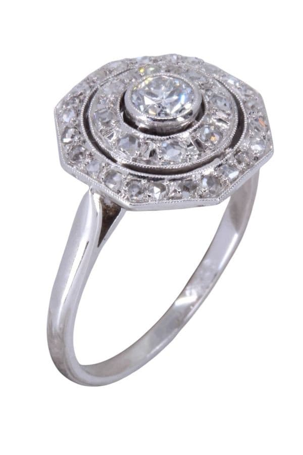 BAGUE ART-DÉCO DIAMANTS — vue 3
