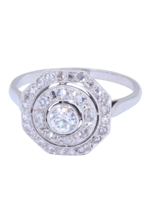 BAGUE ART-DÉCO DIAMANTS — vue 4