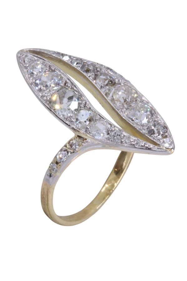 BAGUE MARQUISE ART-NOUVEAU — vue 3