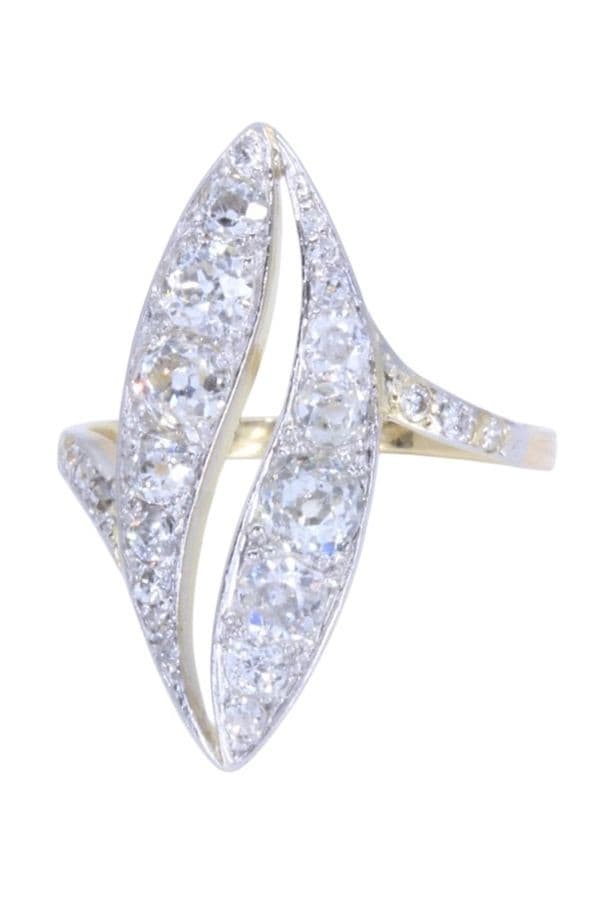 BAGUE MARQUISE ART-NOUVEAU — vue 6