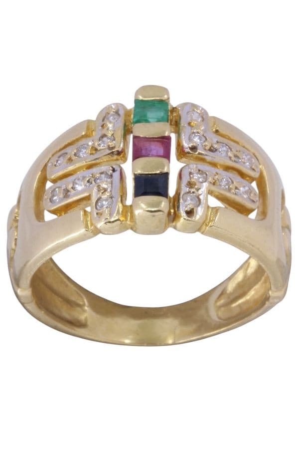BAGUE MODERNE TUTTI FRUTTI — vue 1