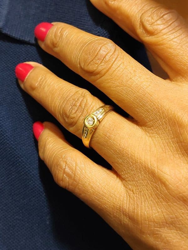 BAGUE STYLE SOLITAIRE DIAMANT — vue 2