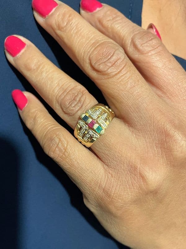 BAGUE MODERNE TUTTI FRUTTI — vue 2