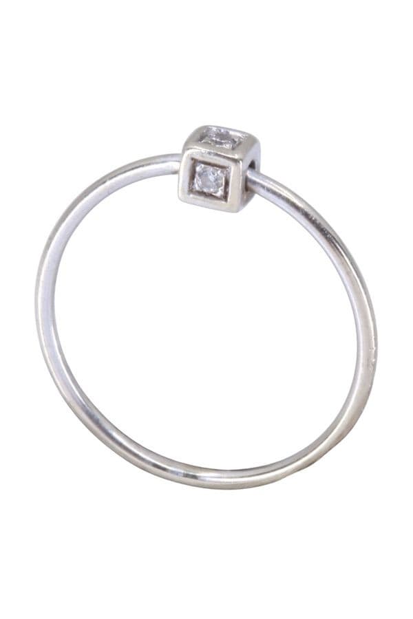 BAGUE MODERNE DIAMANTS — vue 3