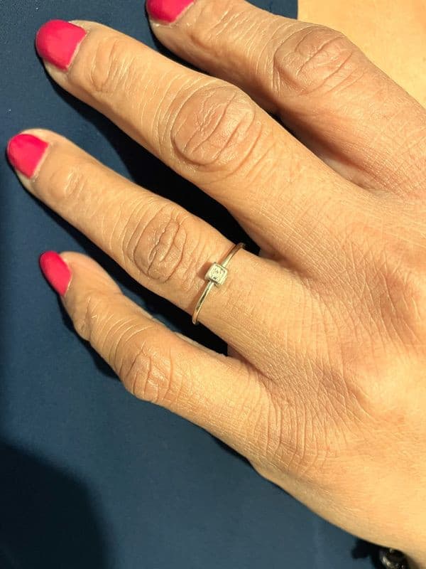 BAGUE MODERNE DIAMANTS — vue 2