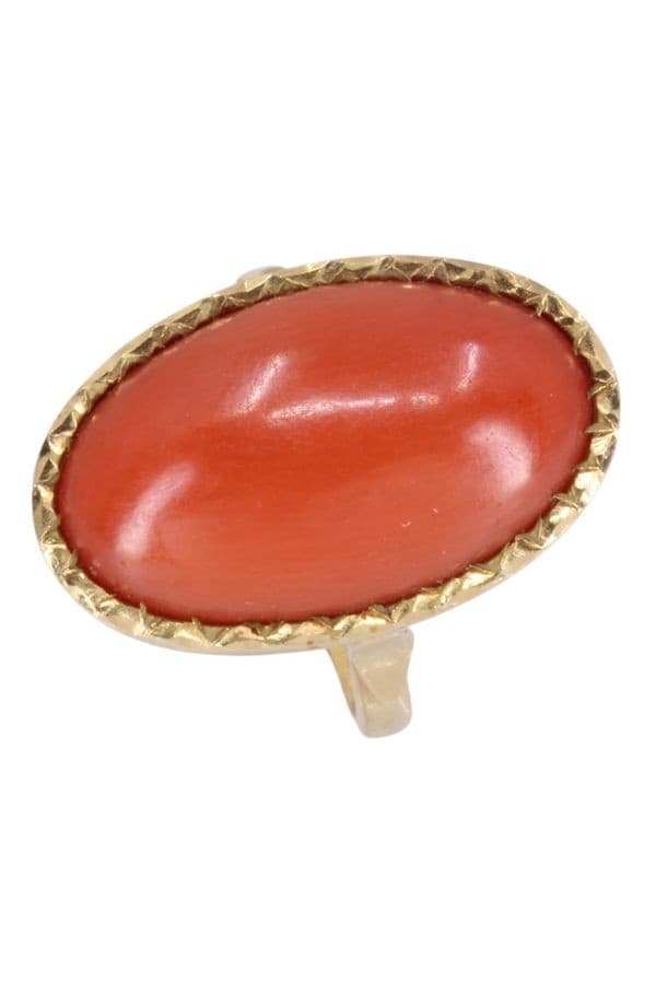 BAGUE ANCIENNE CORAIL — vue 4
