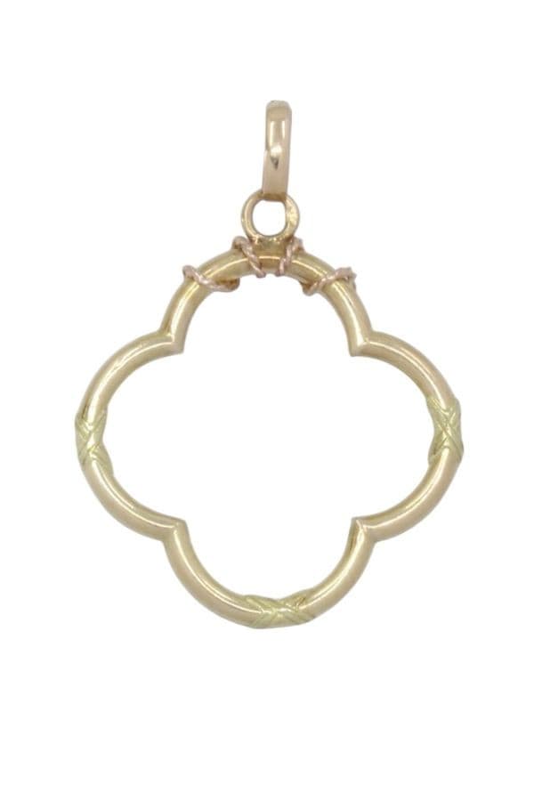 PENDENTIF TRÈFLE ANCIEN — vue 1
