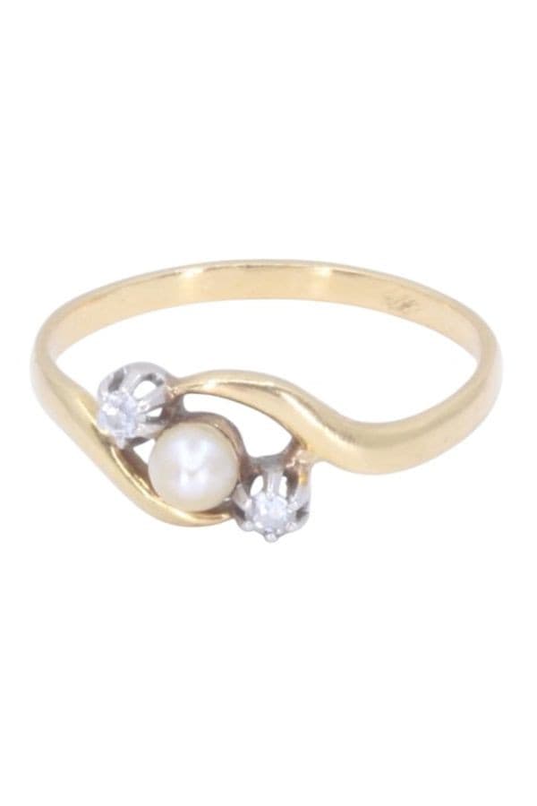 BAGUE PERLE ET DIAMANTS NAPOLÉON III — vue 6