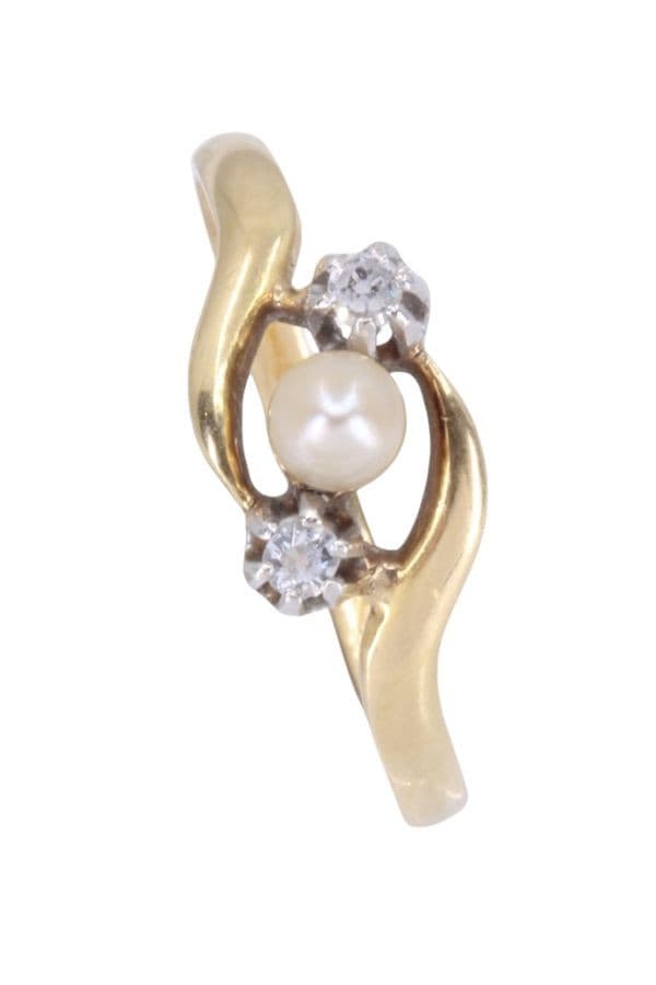BAGUE PERLE ET DIAMANTS NAPOLÉON III — vue 5