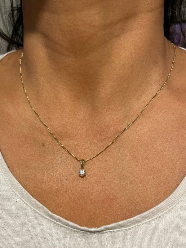 PENDENTIF DIAMANT 0.35 CARAT — vue 2