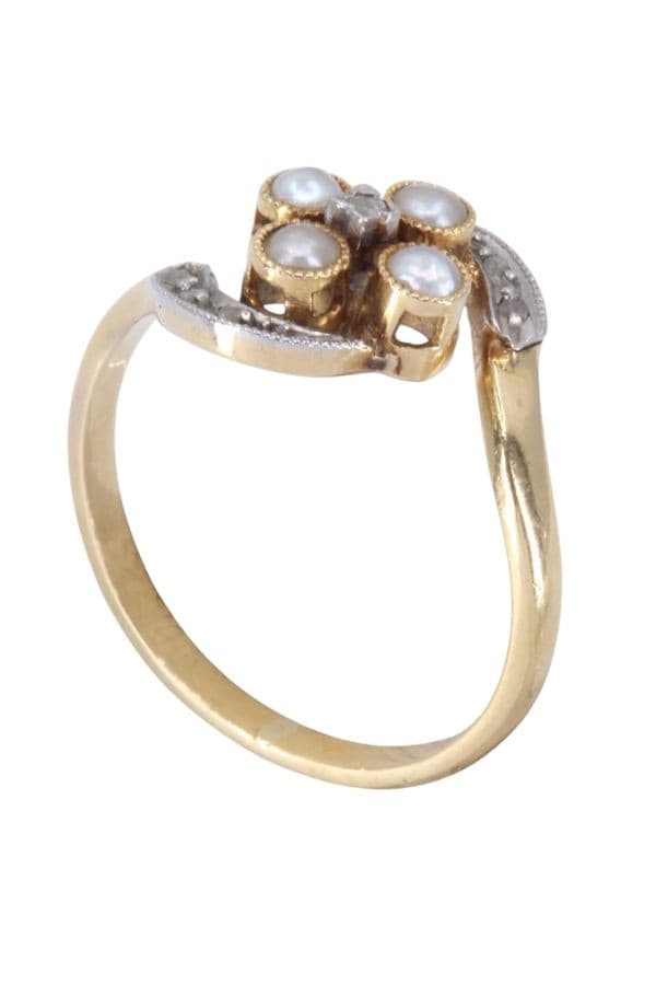 BAGUE PERLES ET DIAMANTS NAPOLÉON III — vue 4