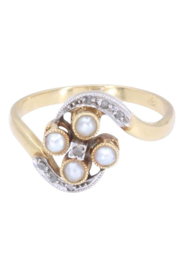 BAGUE PERLES ET DIAMANTS NAPOLÉON III — vue 6