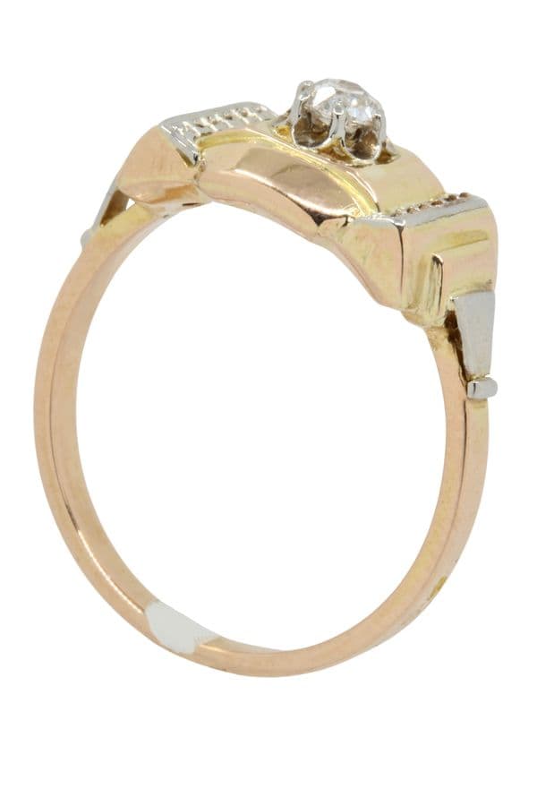 SOLITAIRE ANCIEN 0.14 CARAT — vue 4