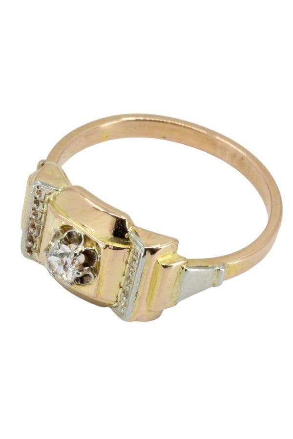 SOLITAIRE ANCIEN 0.14 CARAT — vue 5