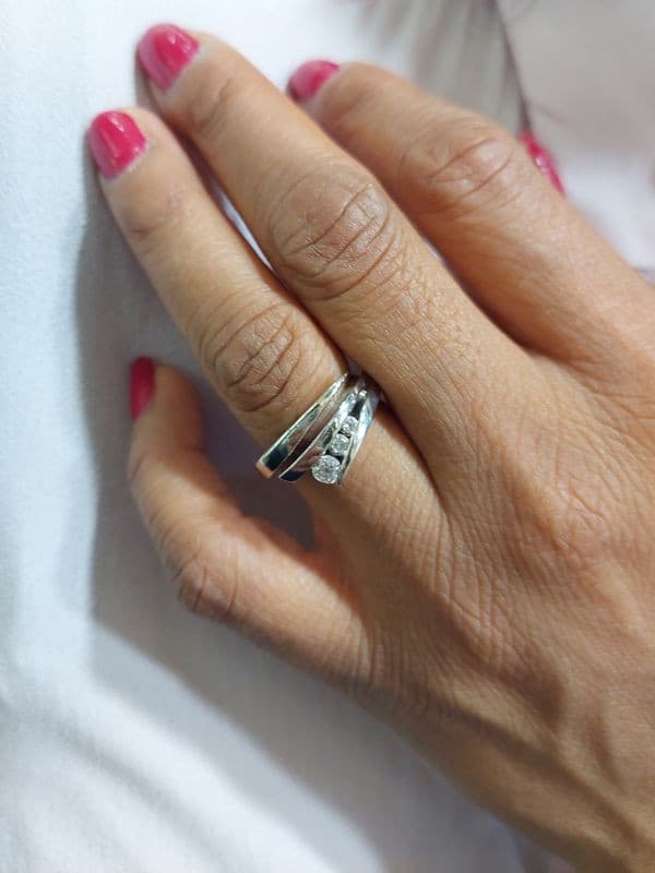 BAGUE TRILOGIE DIAMANTS — vue 2