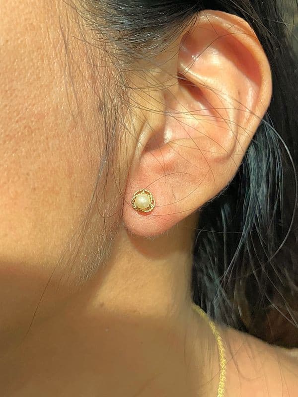 BOUCLES D'OREILLES PERLES — vue 2